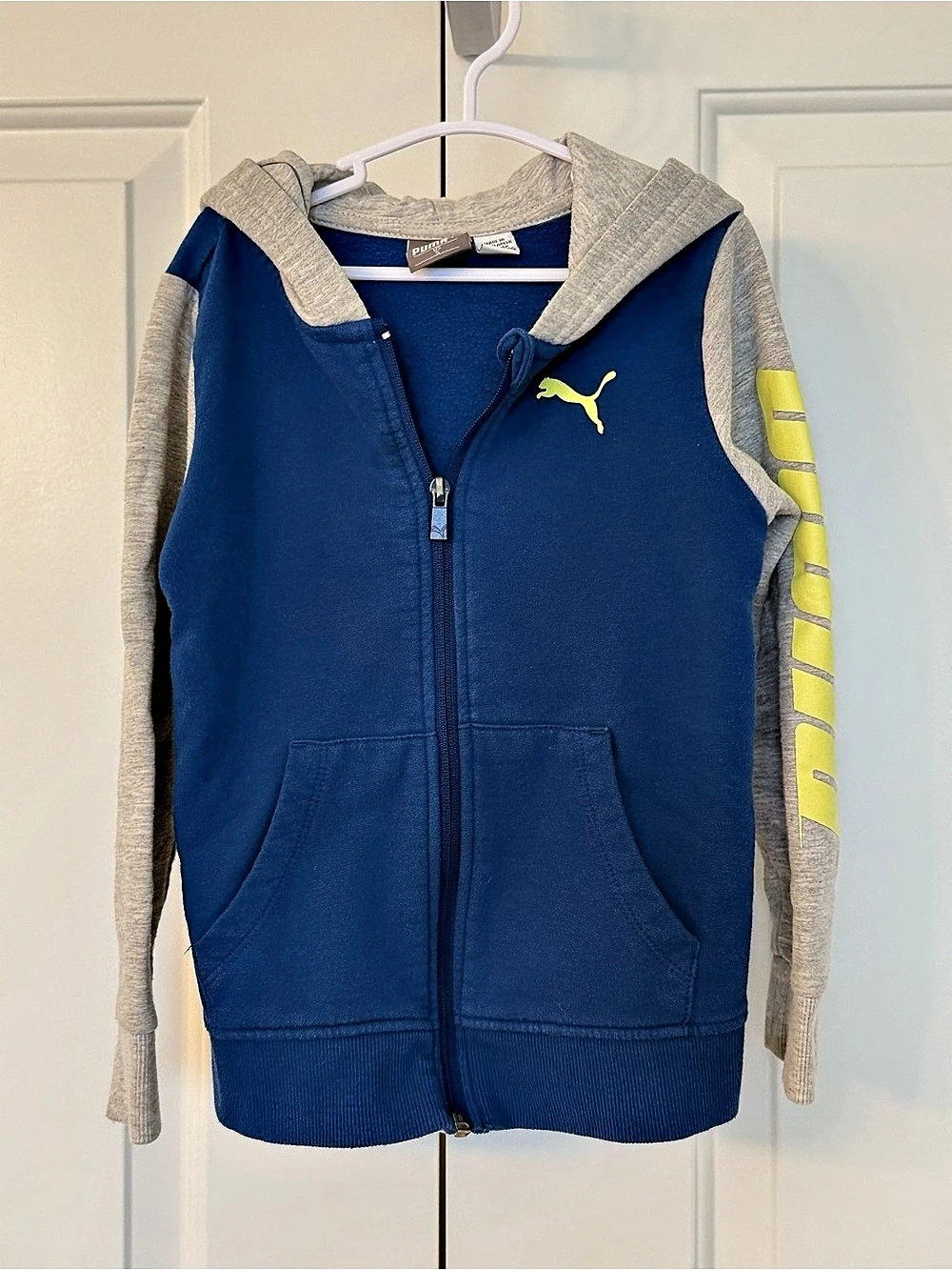 Kids Blue & Gray Zip Hoodie
